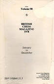 BRITISH CHESS MAGAZINE / 1978 vol 98, Index