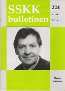 SSKK-BULLETINEN / 1992 vol 40,
(224-229) compl.,
