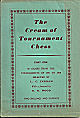 INGRAM / CREAM OF TOURNAMENTS1851-1878, pamphlet,  L/N 3340