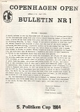 1984 - DANSK BULLETIN / KØBENHAVN  
OPEN    1. BARCZAY