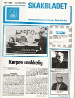 SKAKBLADET / 1982 vol 78, compl., 
L/N 6001