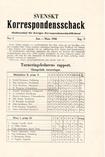 SVENSKT KORRESPONDENSSCHACK / 1946 
vol 9, no 1